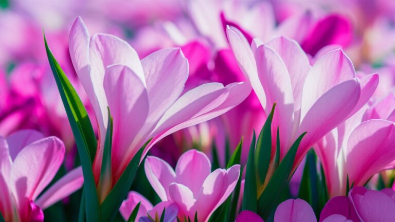 pink and purple flowers