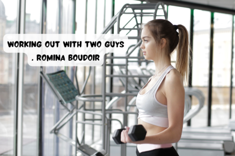 working out with two guys . romina boudoir